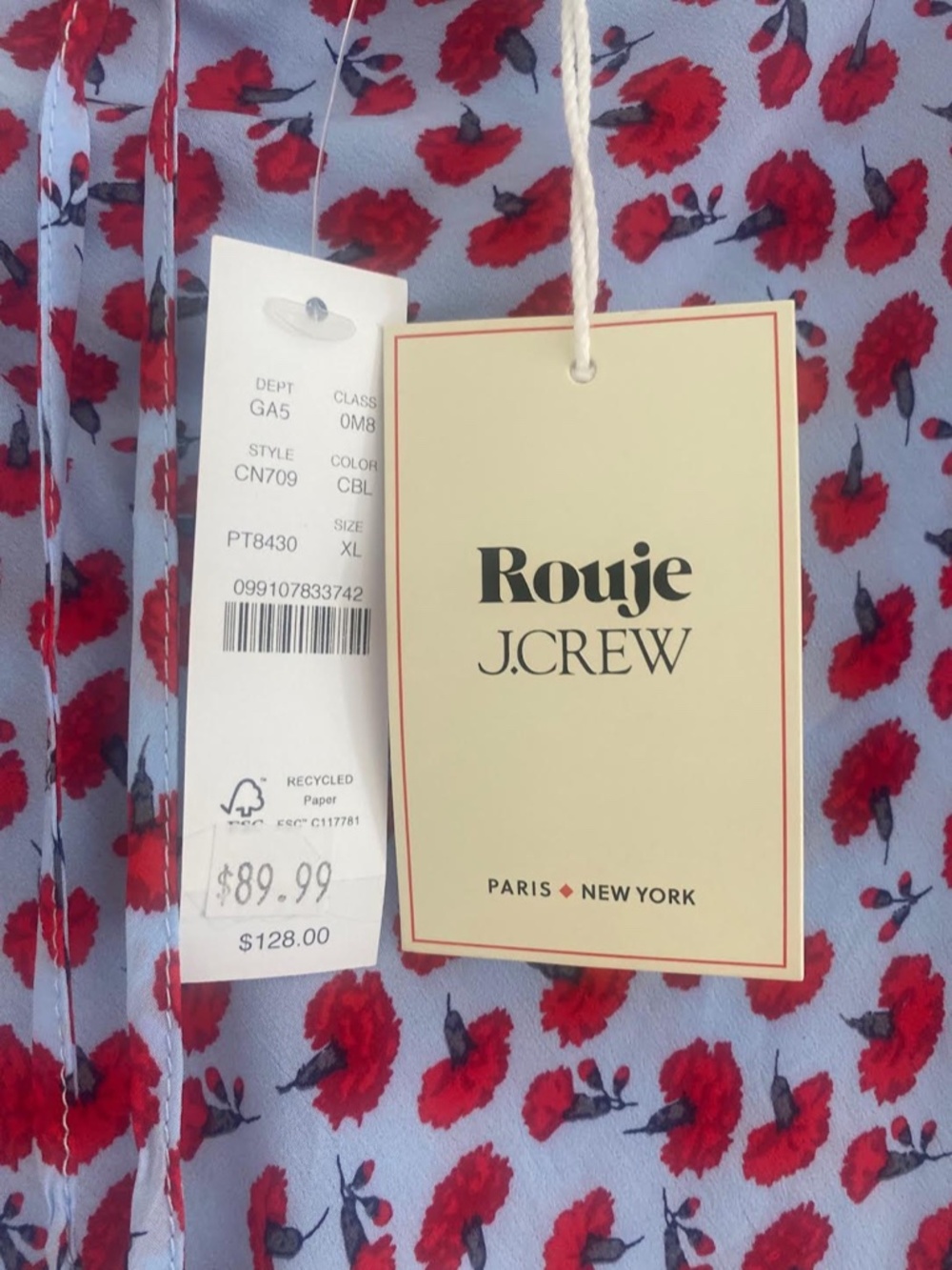 J. Crew x Rouje - Carnation Print Poems Skirt - Size XL - Picture 6 of 10